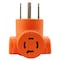 Ac Works Plug Adapter, L14-20R, 14-50P, L14-20P, 14-50P, 0 ft., Orange AD1450L1420 - alternate 8